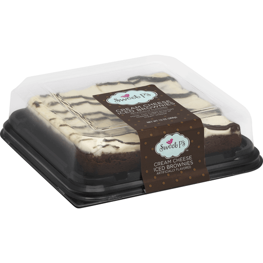 slide 1 of 3, Sweet P's Brownies, Cream Cheese Iced, 13 oz