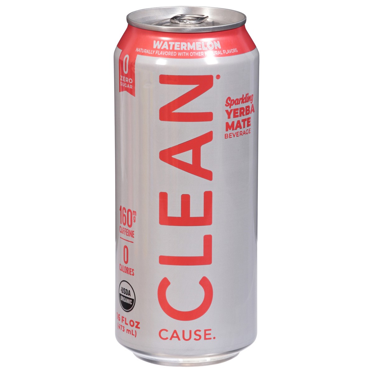 slide 1 of 9, CLEAN CAUSE Sparkling Watermelon Yerba Mate 16 fl oz, 16 fl oz