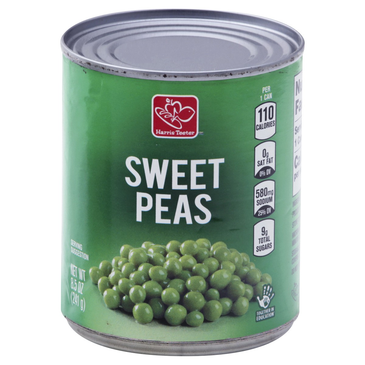 slide 1 of 8, Harris Teeter Sweet Peas, 8.5 oz