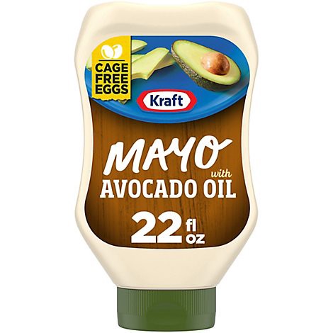 slide 1 of 3, Kraft Mayo with Avocado Oil Reduced Fat Mayonnaise Bottle - 22 Fl. Oz., 22 fl oz