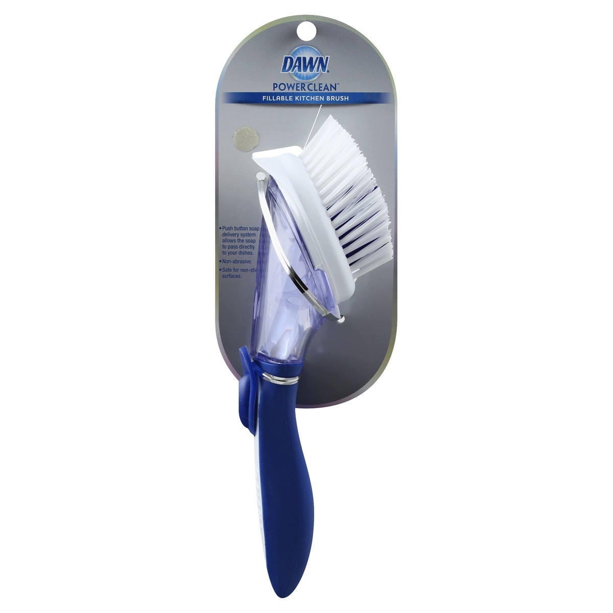 slide 1 of 1, Dawn Powerclean Refillable Kitchen Brush - Blue/White, 1 ct