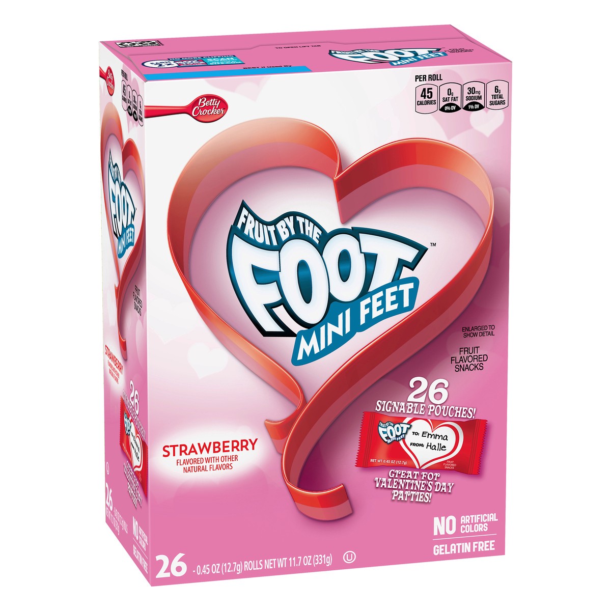 slide 2 of 10, Fruit by the Foot Mini Feet Strawberry Fruit Flavored Snacks 26 ea, 26 ct