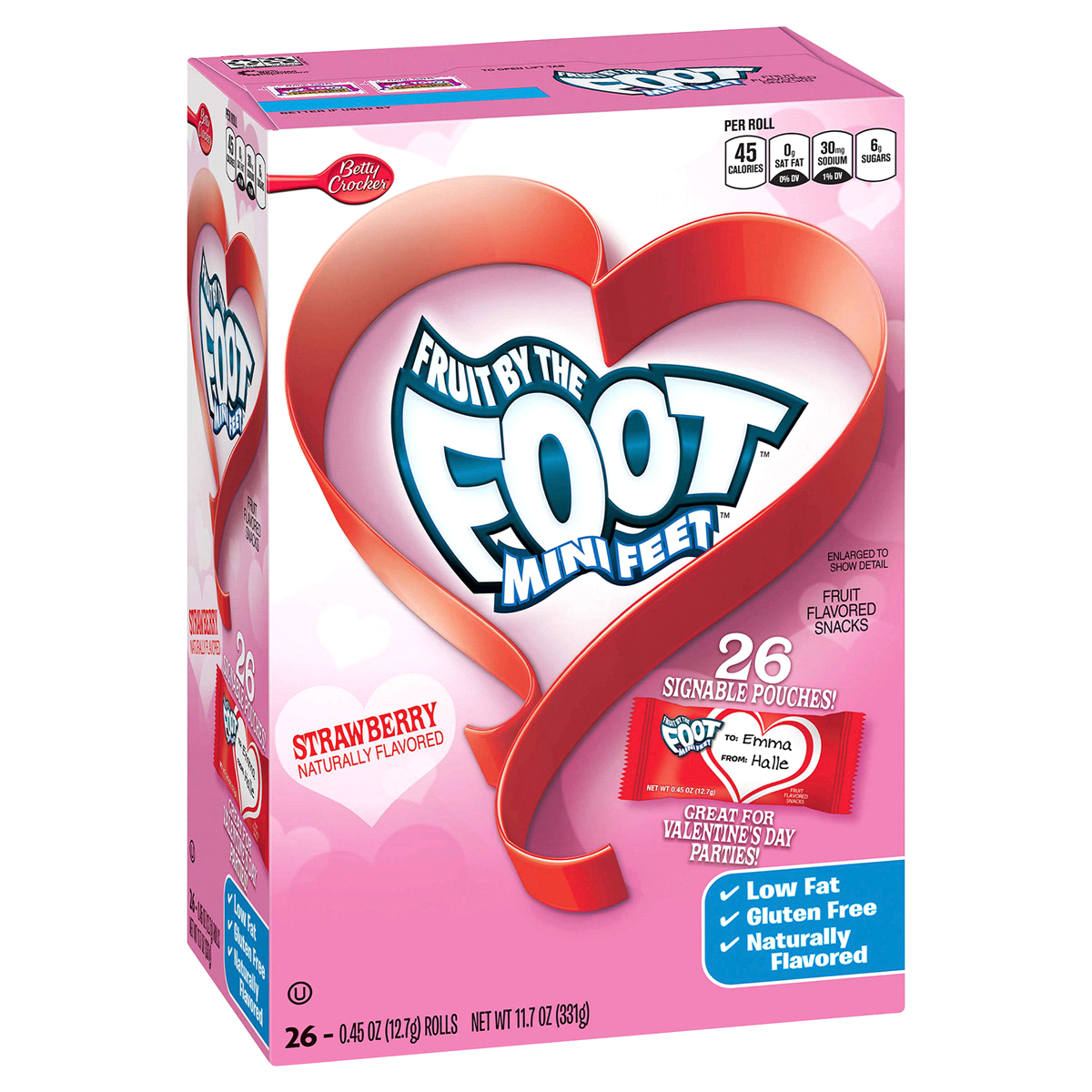 slide 1 of 1, Fruit by the Foot Mini Feet Strawberry Fruit Flavored Snacks, 26 ct; 0.45 oz