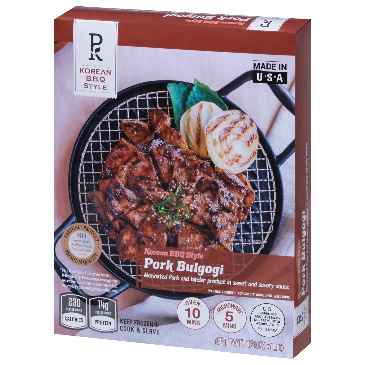 slide 8 of 13, PK Korean BBQ Style Pork Bulgogi 16 oz, 16 oz