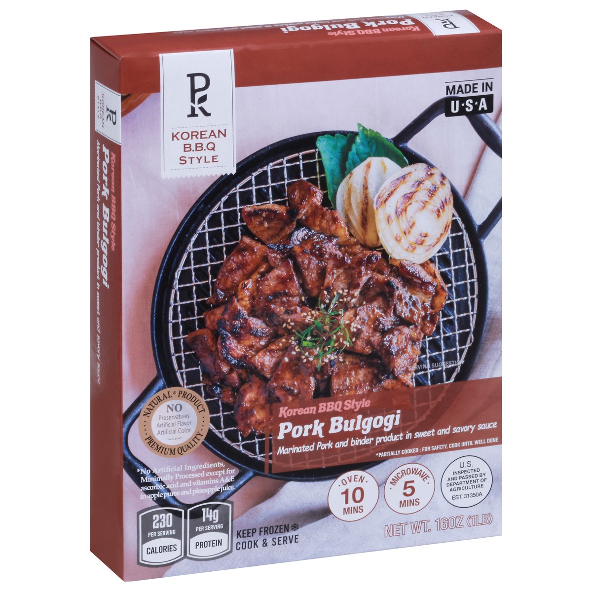 slide 6 of 13, PK Korean BBQ Style Pork Bulgogi 16 oz, 16 oz