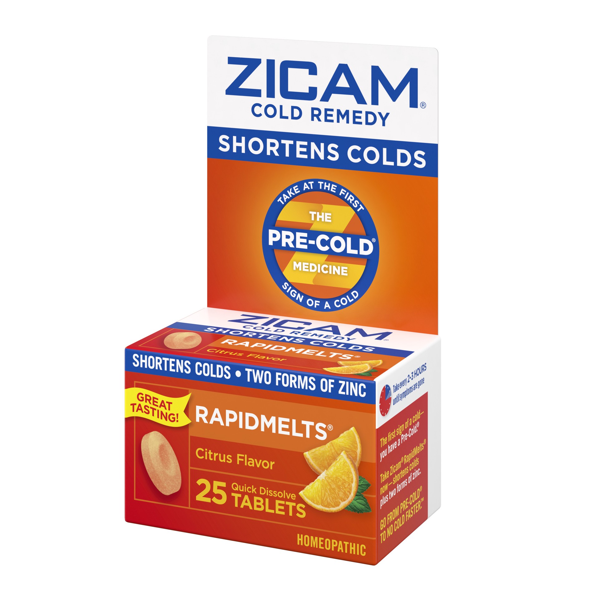slide 2 of 4, Zicam Zinc Cold Remedy RapidMelts Quick-Dissolve Tablets Citrus Flavor 25ct, 25 ct