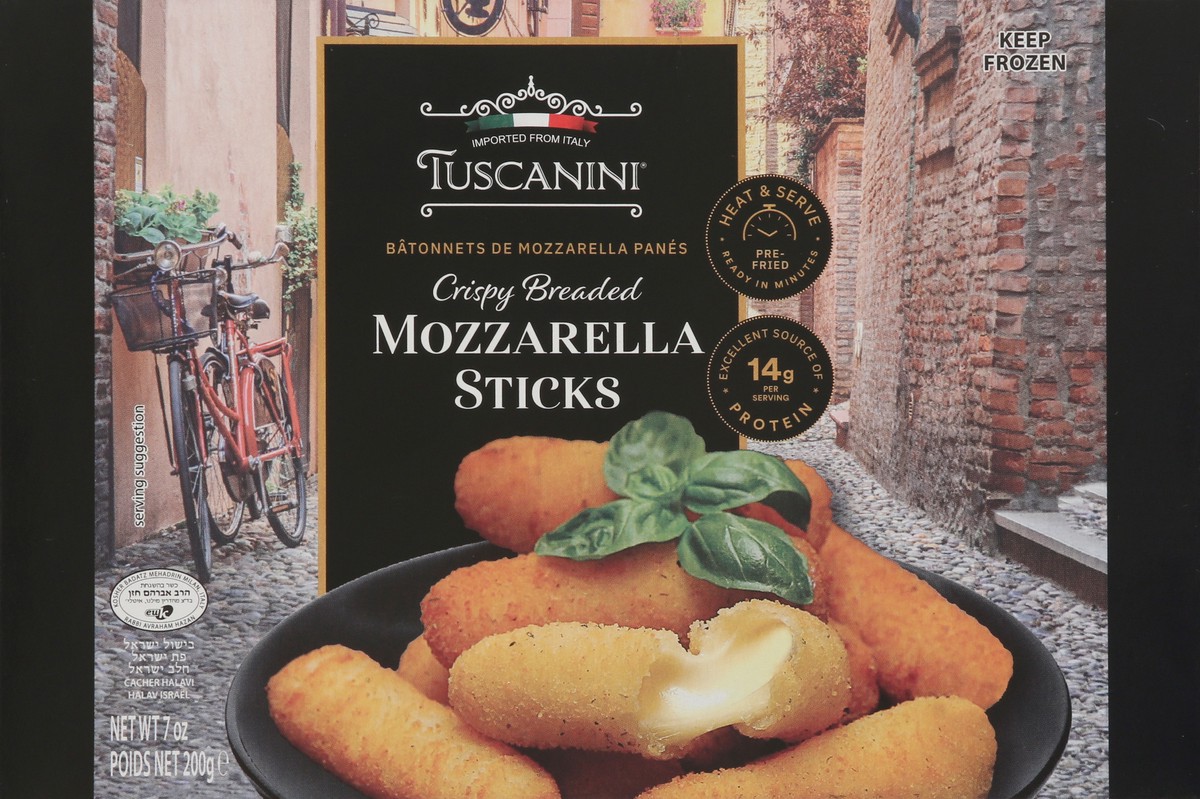 slide 3 of 13, Tuscanini Mozzarella Sticks, Crispy Breaded, 7 oz