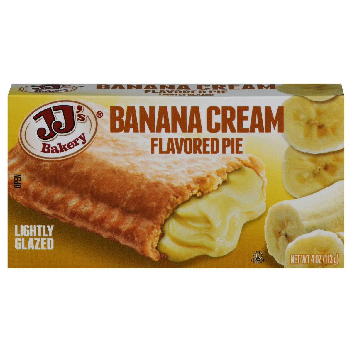 slide 1 of 1, JJ's Bakery Lightly Glazed Banana Cream Pie 4 oz, 4 oz