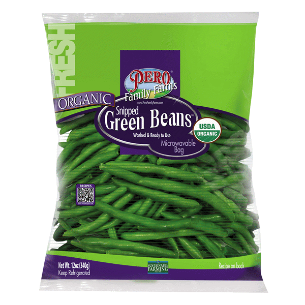 slide 1 of 3, Pero Family Farms Organic Snipped Green Beans, 12 oz