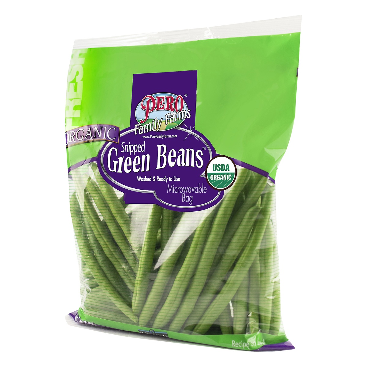 slide 3 of 10, Pero Family Farms Organic Snipped Green Beans, 12 oz