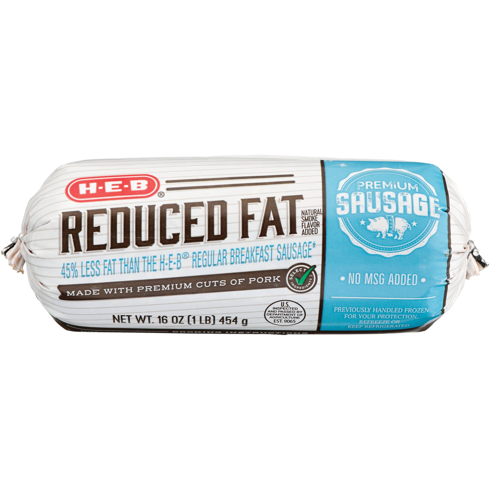 slide 1 of 1, H-E-B Fresh Pork Light Sausage, 16 oz