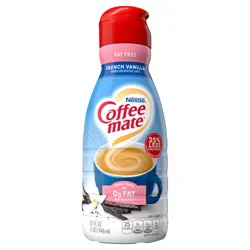 Coffee mate Fat Free French Vanilla Flavored Coffee Creamer, Non-Dairy, Gluten-Free, 63 Servings