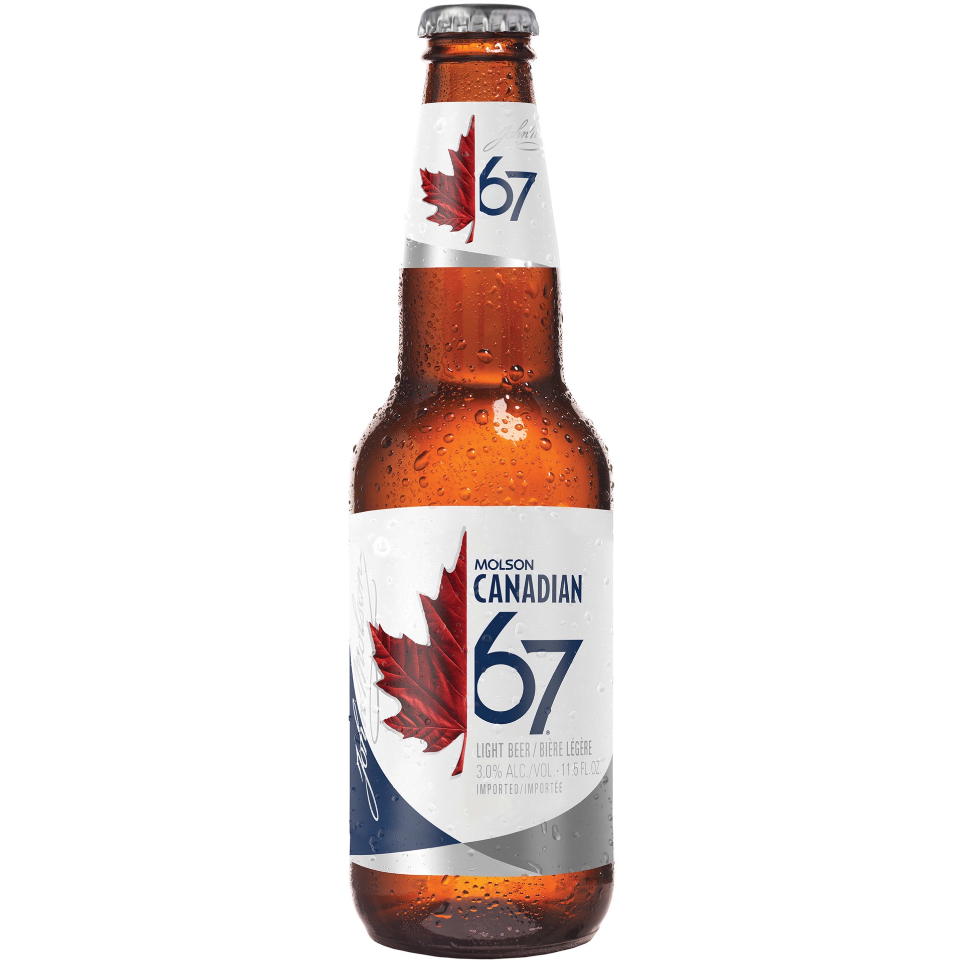 slide 2 of 3, Molson Canadian 67 Molson Canadian Light Beer, 12 Pack, 12 fl. oz. Can, 3% ABV, 12 pk, 11.5 fl. oz.