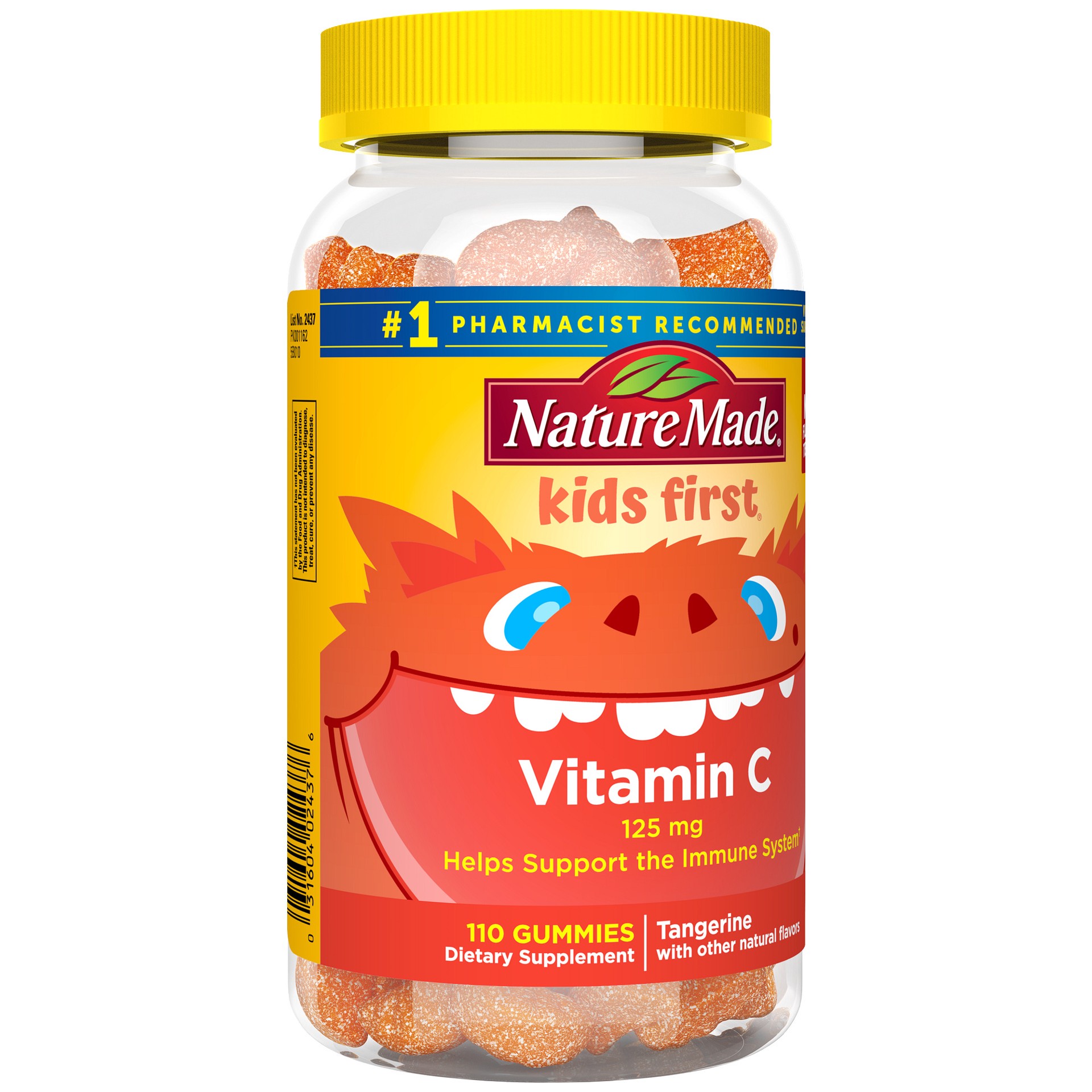 slide 8 of 8, Nature Made Kids First Vitamin C Gummies, Dietary Supplement for Immune Support, 110 Gummies, 110 Day Supply, 110 ct