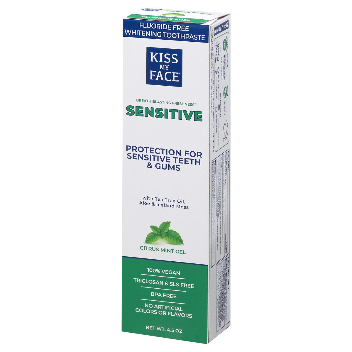 slide 7 of 9, Kiss My Face Sensitive Citrus Mint Gel Toothpaste, 4.5 oz