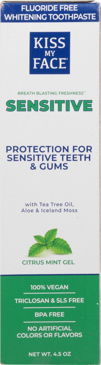 slide 4 of 9, Kiss My Face Sensitive Citrus Mint Gel Toothpaste, 4.5 oz