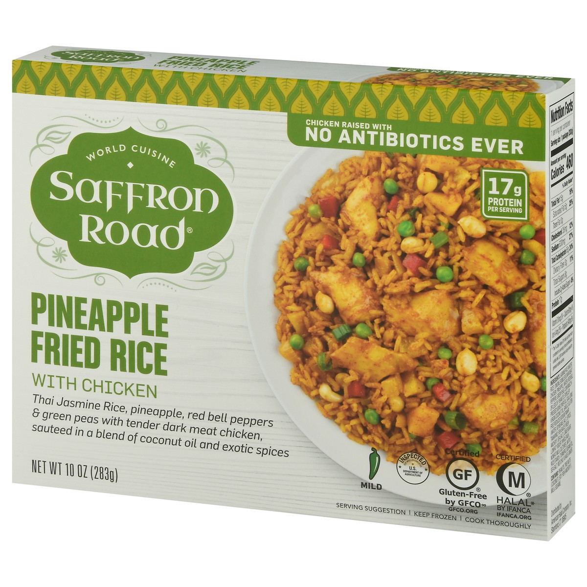 slide 3 of 9, Saffron Road Mild Pineapple Fried Rice with Chicken 10 oz, 10 oz