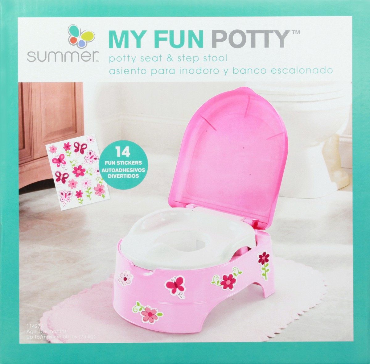 slide 2 of 11, Summer My Fun Potty Potty Seat & Step Stool 1 ea, 1 ct