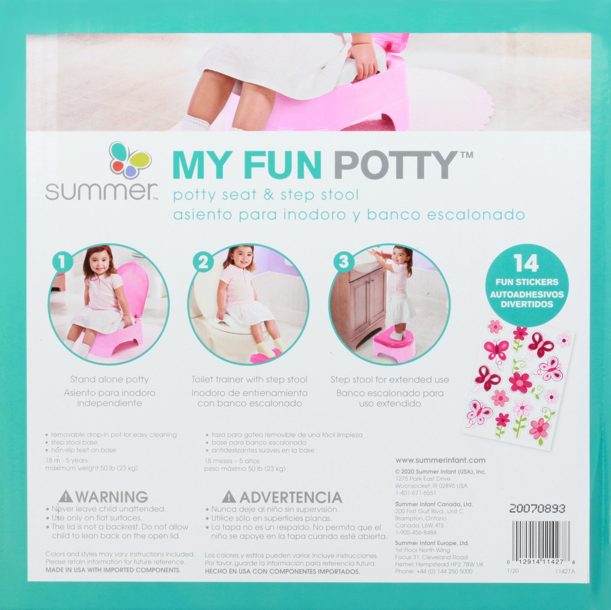 slide 8 of 11, Summer My Fun Potty Potty Seat & Step Stool 1 ea, 1 ct