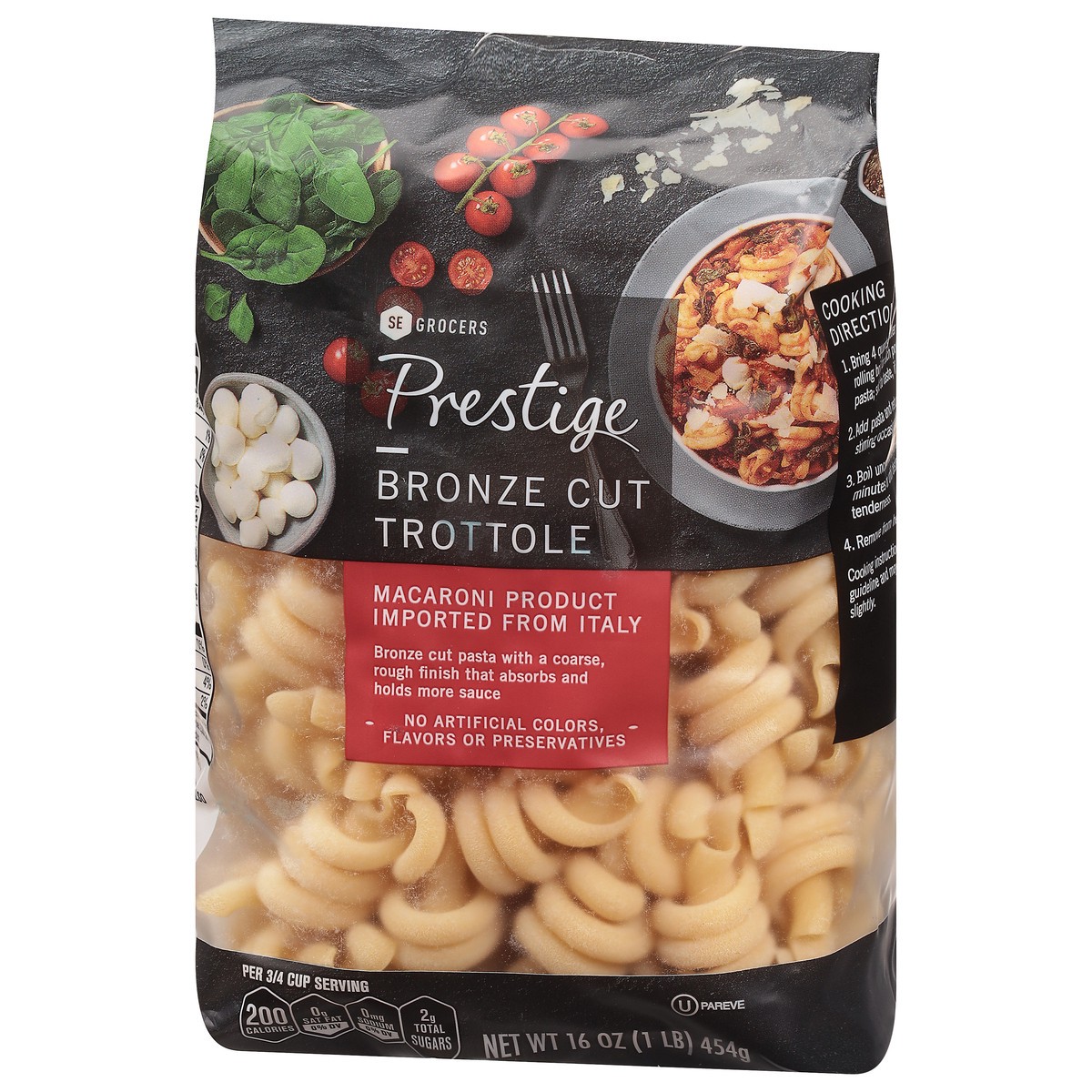 slide 9 of 9, SE Grocers  Prestige Bronze Cut Trottole, 16 oz