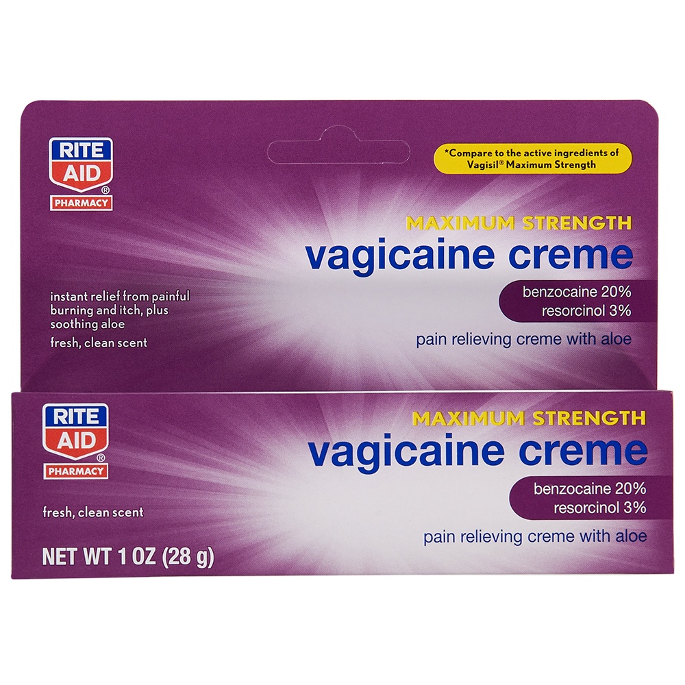 slide 1 of 3, Rite Aid Maximum Strength Vagicaine Cream, 1 oz