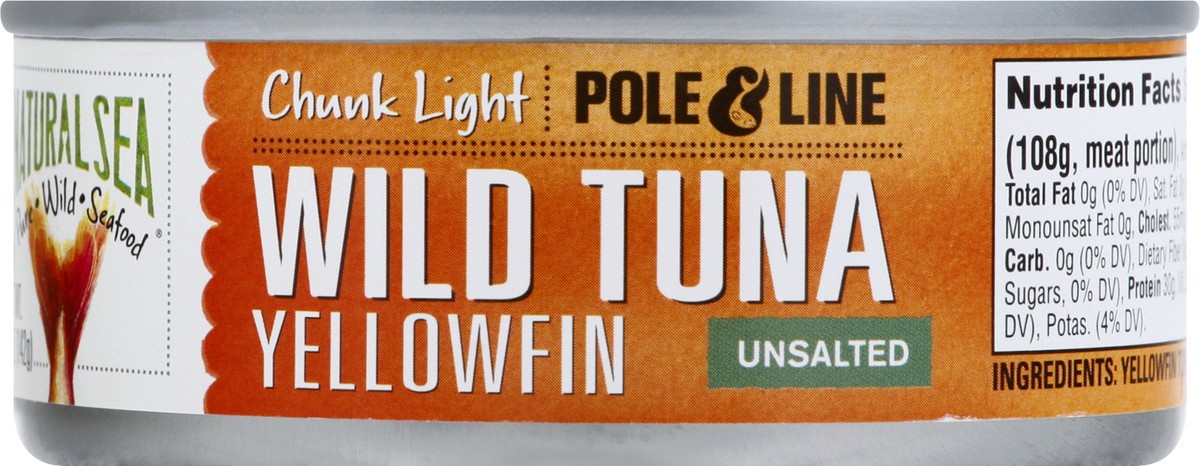 slide 3 of 12, Natural Sea Chunk Light Unsalted Yellowfin Wild Tuna 5 oz, 5 oz