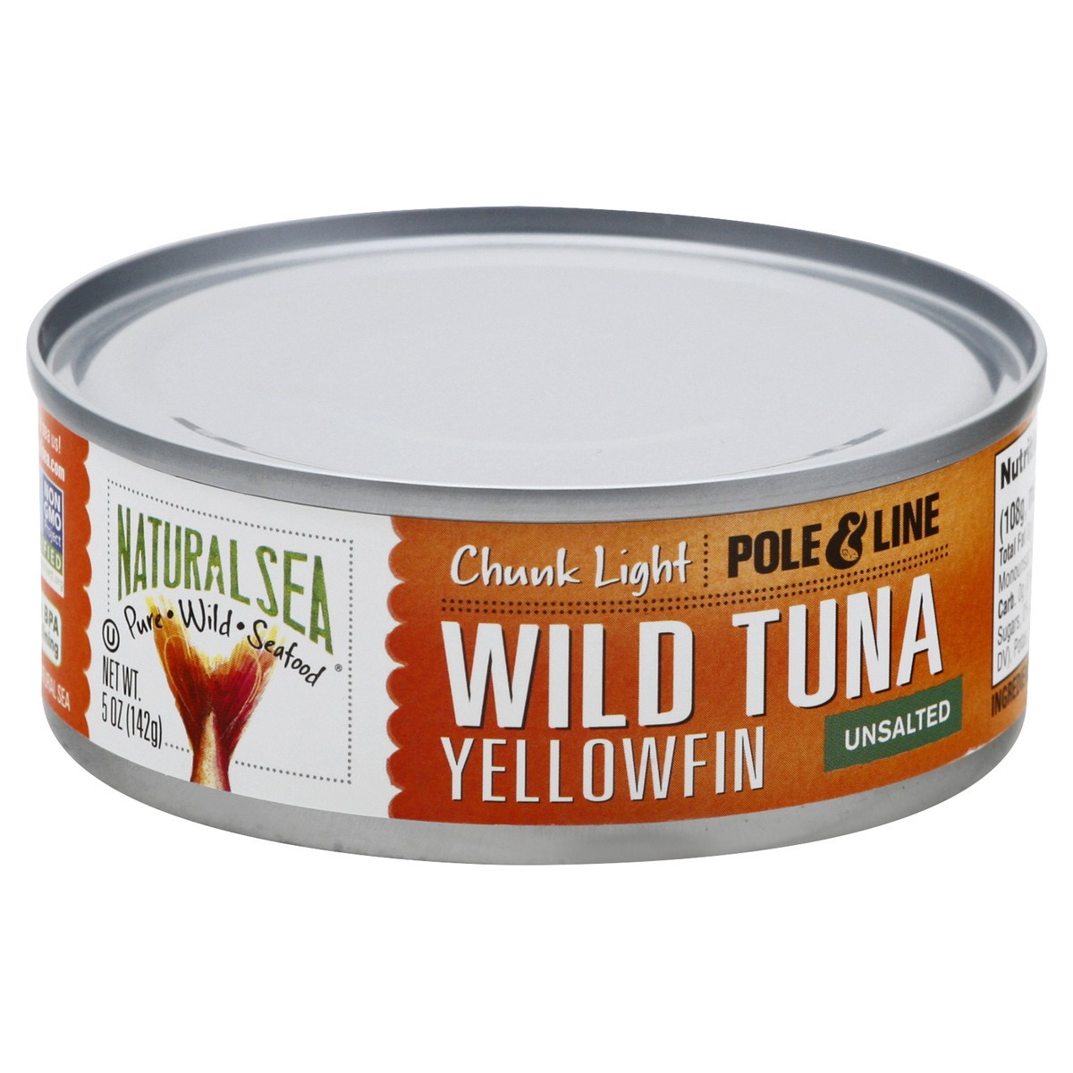 slide 4 of 12, Natural Sea Chunk Light Unsalted Yellowfin Wild Tuna 5 oz, 5 oz