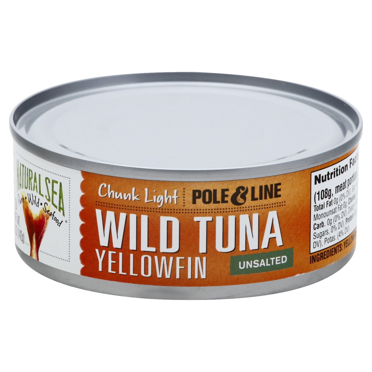slide 1 of 12, Natural Sea Chunk Light Unsalted Yellowfin Wild Tuna 5 oz, 5 oz