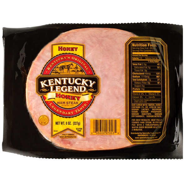 slide 1 of 1, Kentucky Legend Honey Ham Steak Hickory Smoked, 8 oz