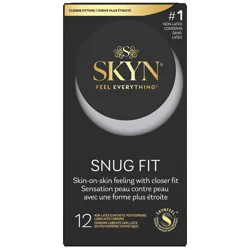 Skyn Snug Fit Lubricated Non-Latex Condoms - 12 Each