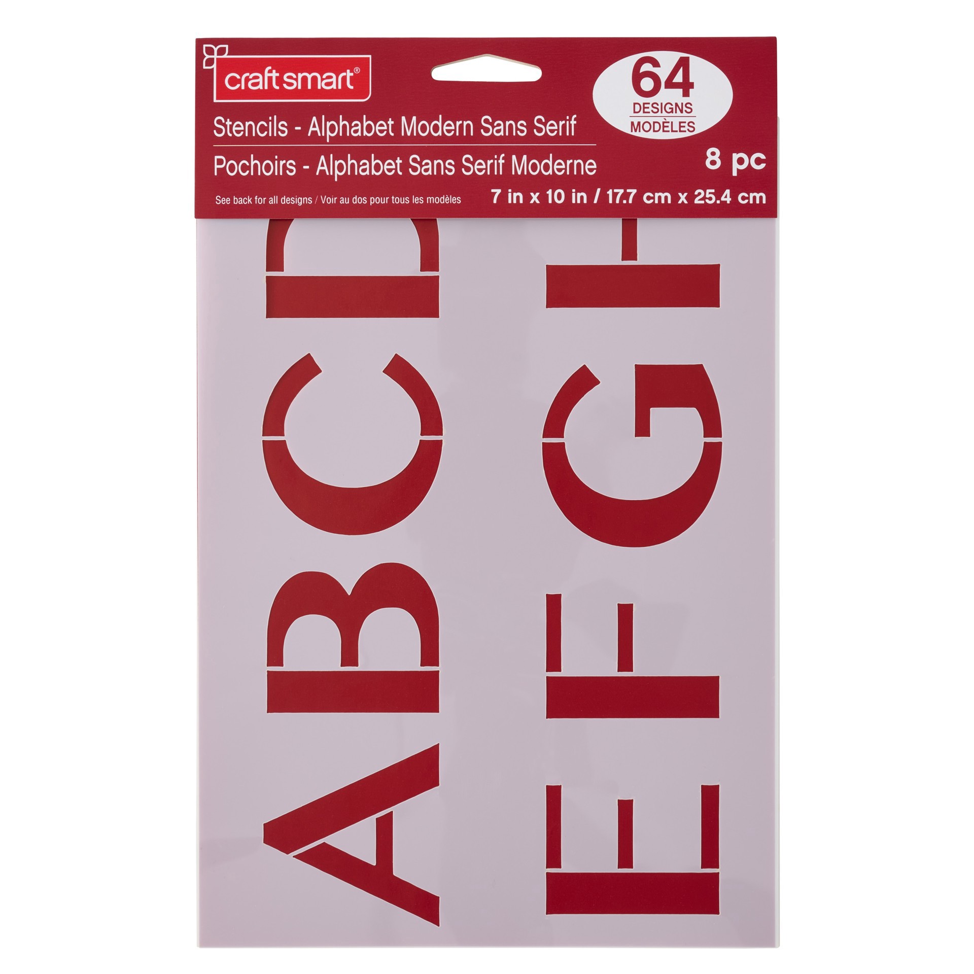 slide 2 of 4, 2" Modern Sans Serif Alphabet Stencils By Craft Smart, 2 in