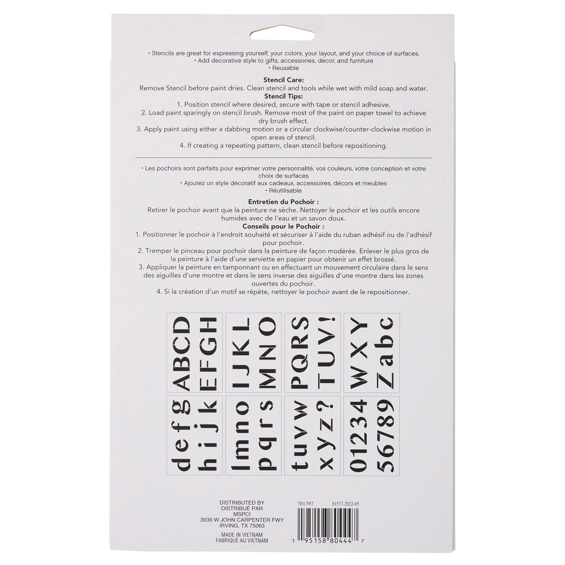 slide 4 of 4, 2" Modern Sans Serif Alphabet Stencils By Craft Smart, 2 in