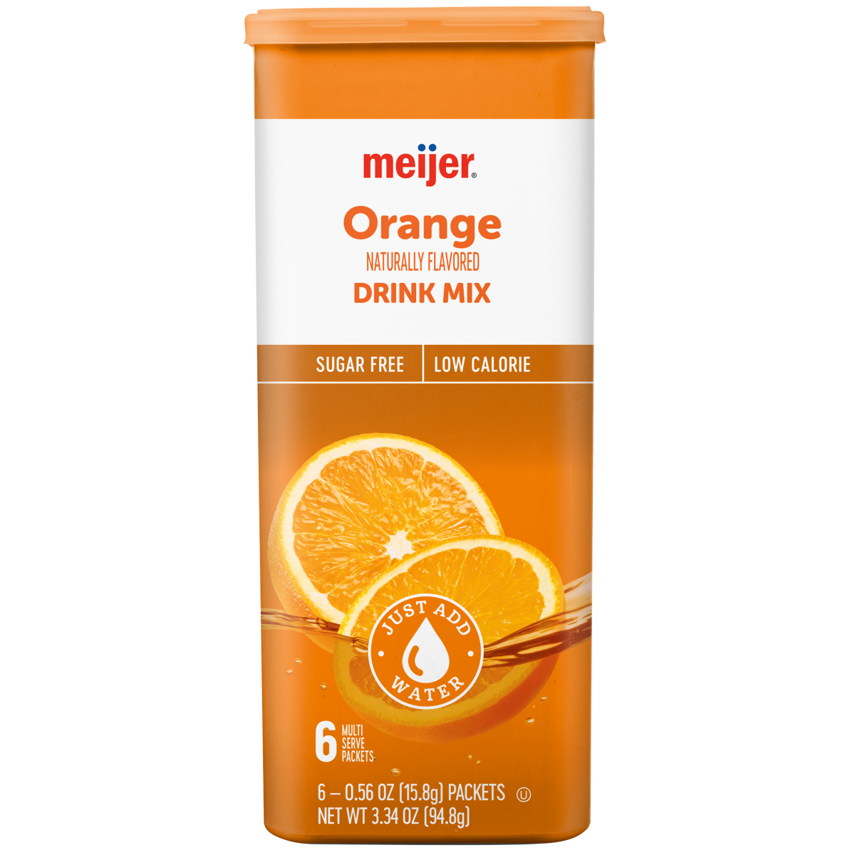 slide 1 of 5, Meijer Orange Drink Mix - 3.34 oz, 3.34 oz