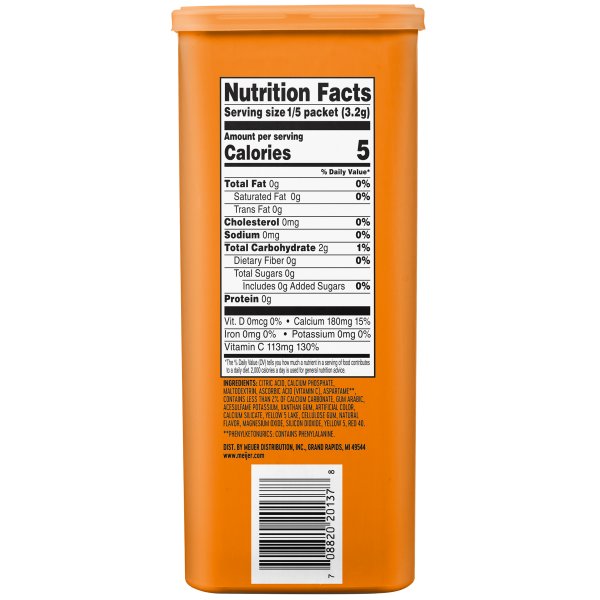 slide 4 of 5, Meijer Orange Drink Mix - 3.34 oz, 3.34 oz