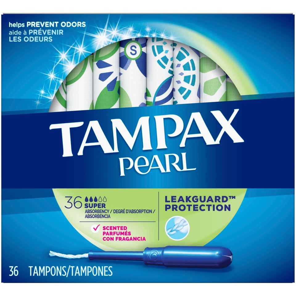 slide 1 of 11, Tampax Pearl Super Scented Tampons, 36 ct