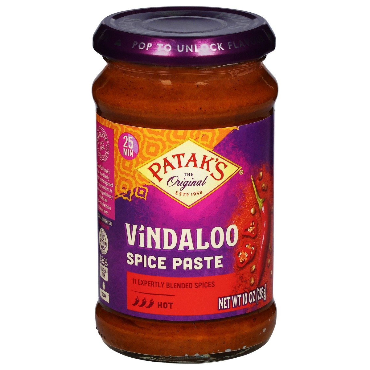 slide 1 of 13, Patak's Vindaloo Spice Paste 10 oz, 10 oz