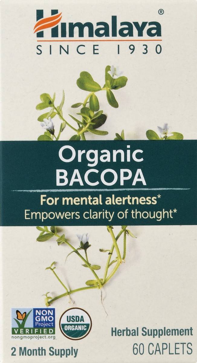 slide 1 of 10, Himalaya Organic Caplets Bacopa 60 ea, 60 ct