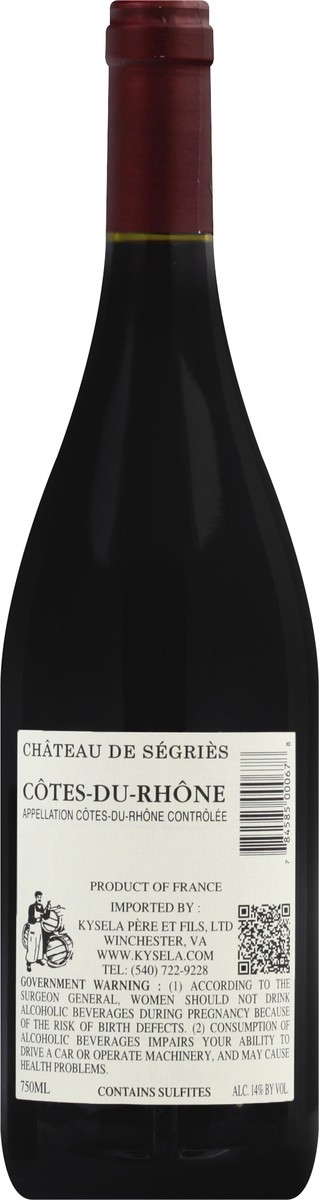 slide 6 of 9, Chateau De Segries Wine 750 ml, 25.4 oz