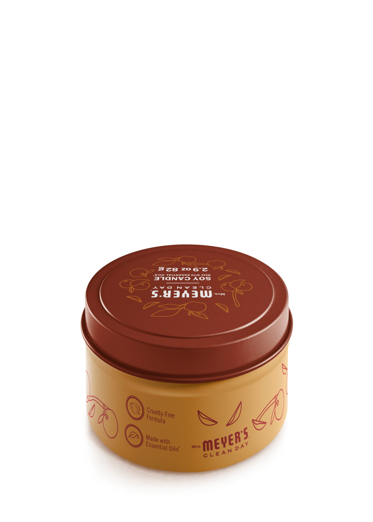 slide 4 of 5, Mrs. Meyer's Mrs. Meyer''s Clean Day Scented Soy Candle, Tin Candle, Apple Cider Scent, 2.9 oz, 2.9 oz
