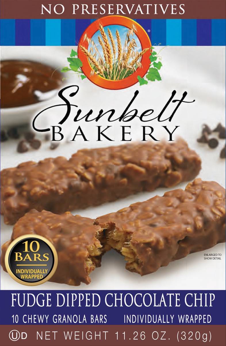 slide 7 of 11, Sunbelt Bakery Fudge Dipped Chocolate Chip Granola Bars 10ct, 10 ct