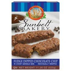 Chewy Granola Bars, Sunbelt Bakery Family Pack Fudge Dipped Chocolate Chip