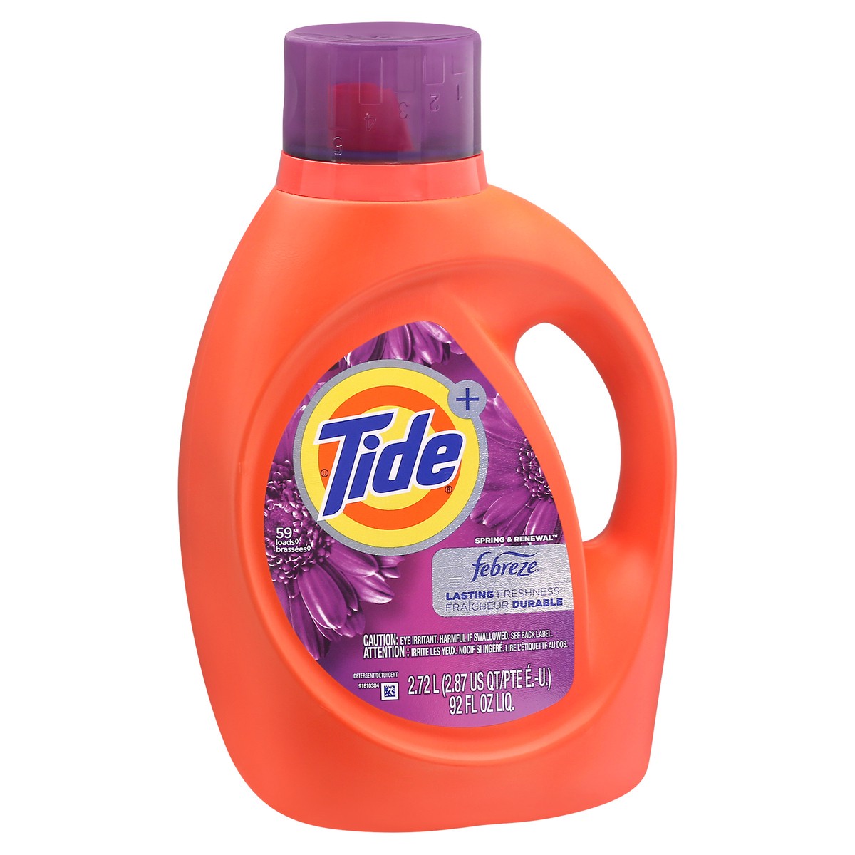 slide 2 of 13, Tide + Febreze Spring & Renewal Detergent 92 fl oz, 92 fl oz