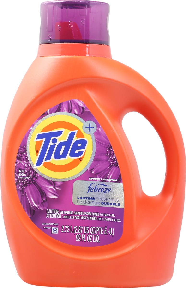 slide 5 of 13, Tide + Febreze Spring & Renewal Detergent 92 fl oz, 92 fl oz