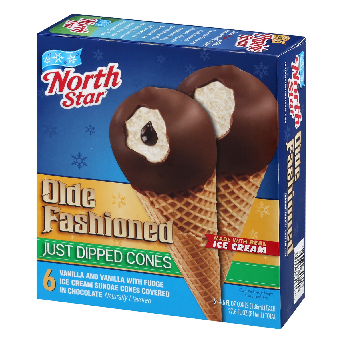 slide 6 of 13, North Star Just Dipped Cones Ice Cream 6 ea, 6 ct