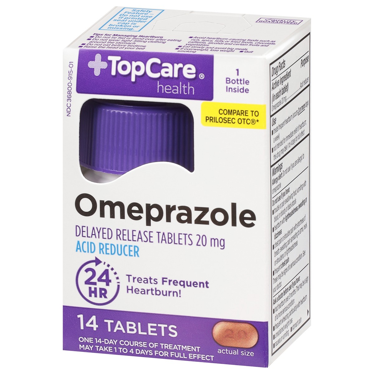 slide 6 of 10, TopCare Health 20 mg Omeprazole 14 Tablets, 14 ct