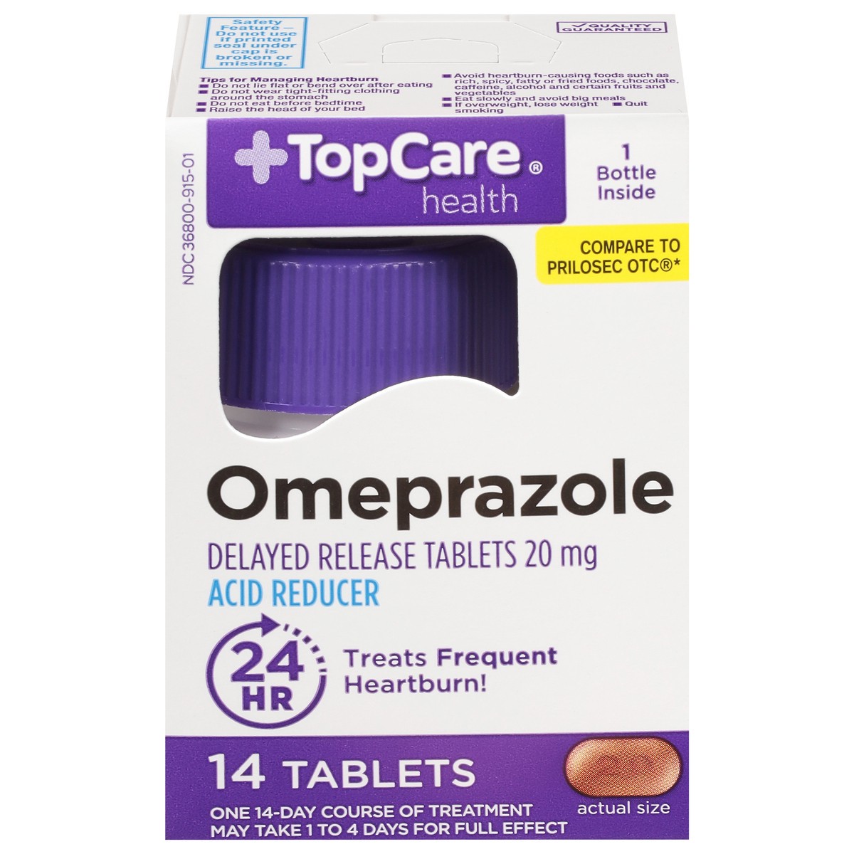 slide 10 of 10, TopCare Health 20 mg Omeprazole 14 Tablets, 14 ct