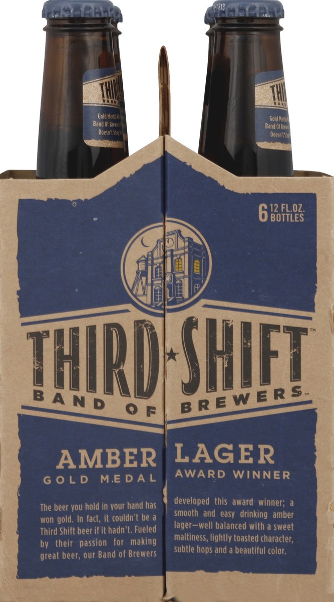 slide 3 of 6, Third Shift Amber Lager, 6 ct; 12 oz