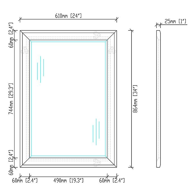 slide 4 of 4, Simpli Home Paige Vanity Mirror - Soft White, 24 in x 34 in