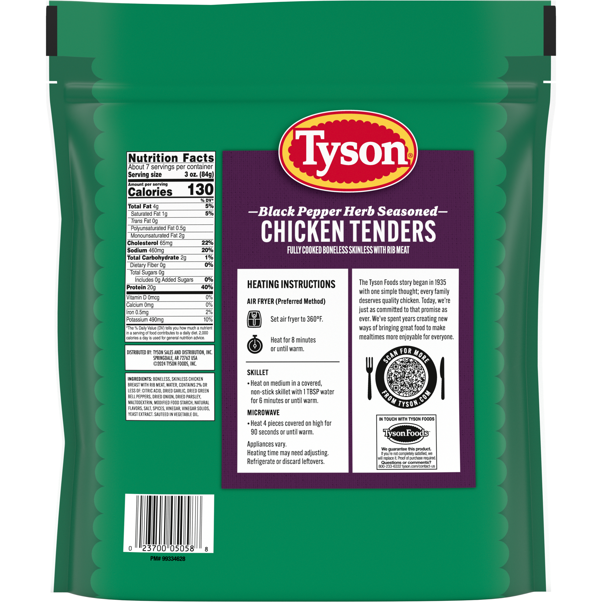 slide 2 of 8, Tyson Black Pepper Herb Seasoned Chicken Breast Strips, 20 oz. (Frozen), 20 oz