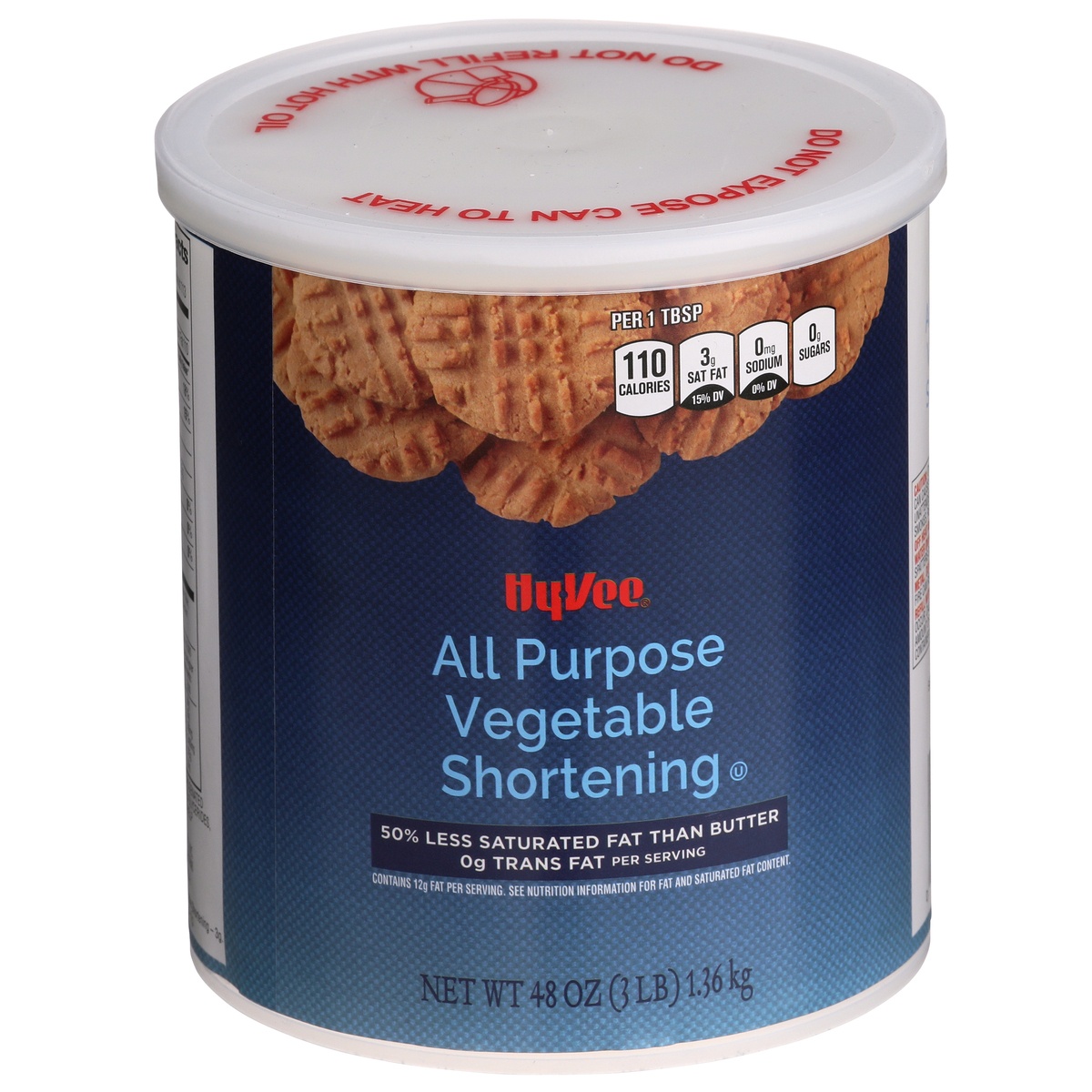 slide 1 of 1, Hy-vee All Purpose Vegetable Shortening, 48 oz